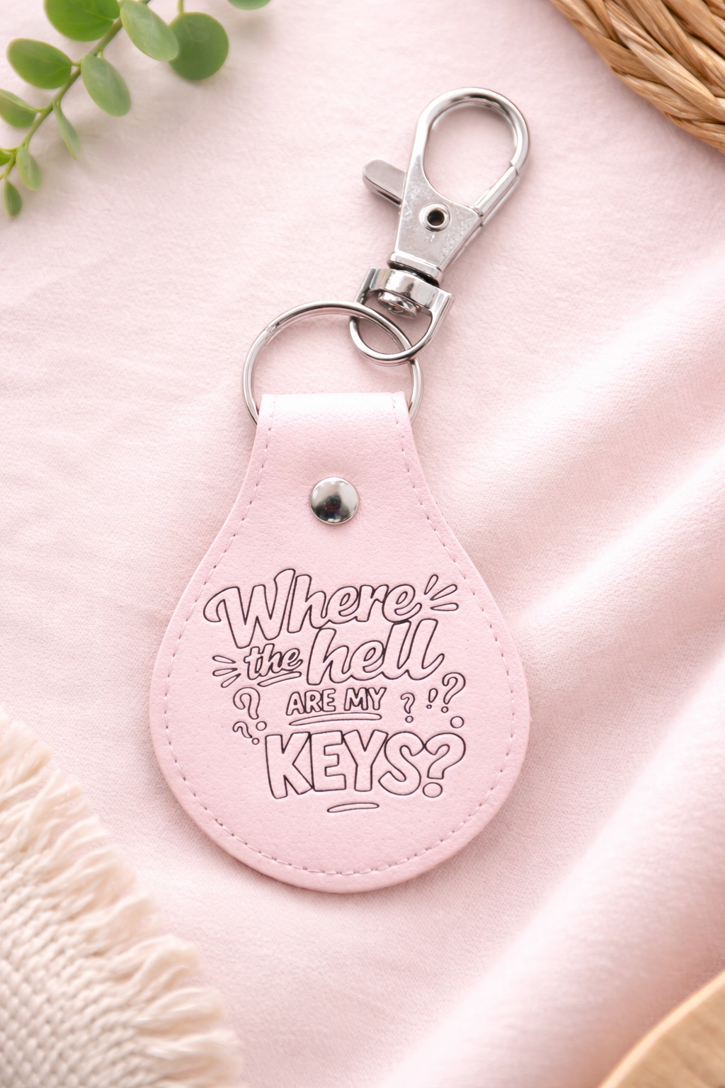 Funny Keychain “Where Are My Keys” | Sassy Key Fob | Gift for Her | Faux Leather Keychain | Funny Gift Under 10