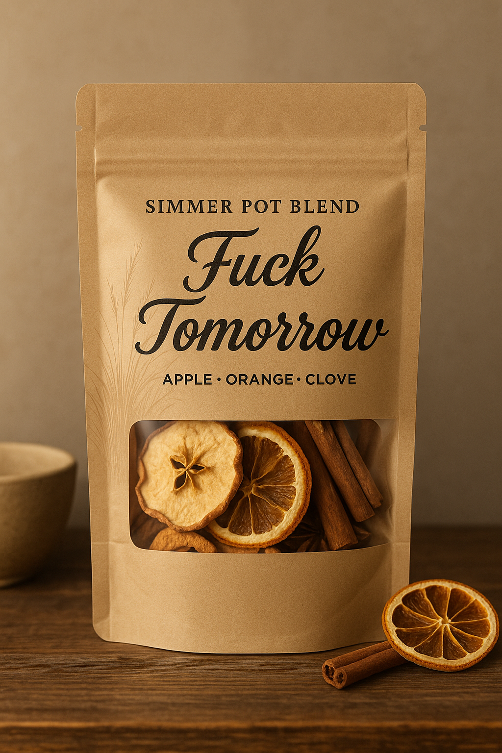 Fuck Tomorrow Simmer Pot Blend | Apple Orange Clove | Natural Stovetop Scent | Cozy Fall Home Fragrance | Handmade Simmer Pot