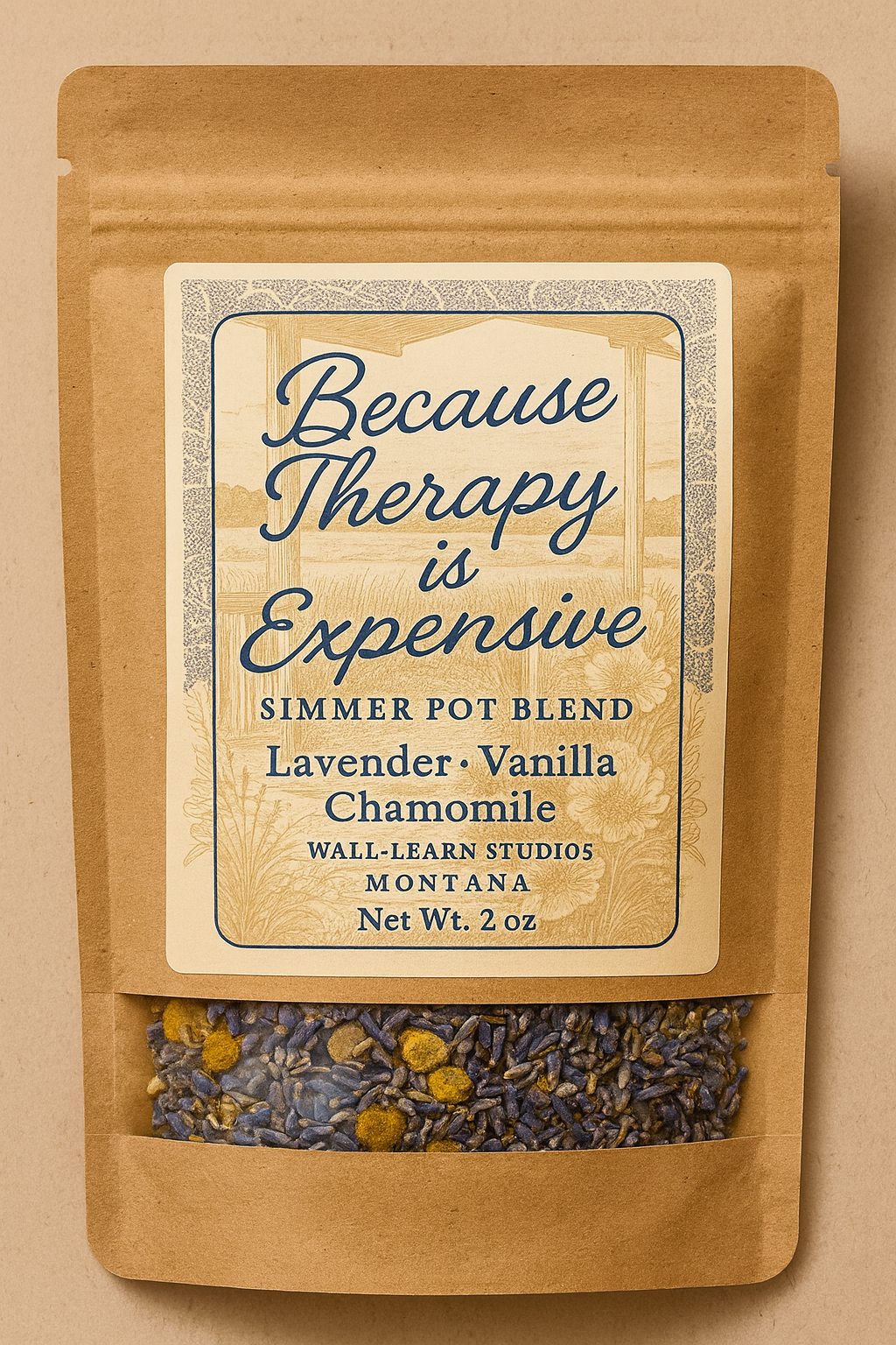 Because Therapy Is Expensive — Simmer Pot Blend (Lavender · Chamomile · Vanilla)