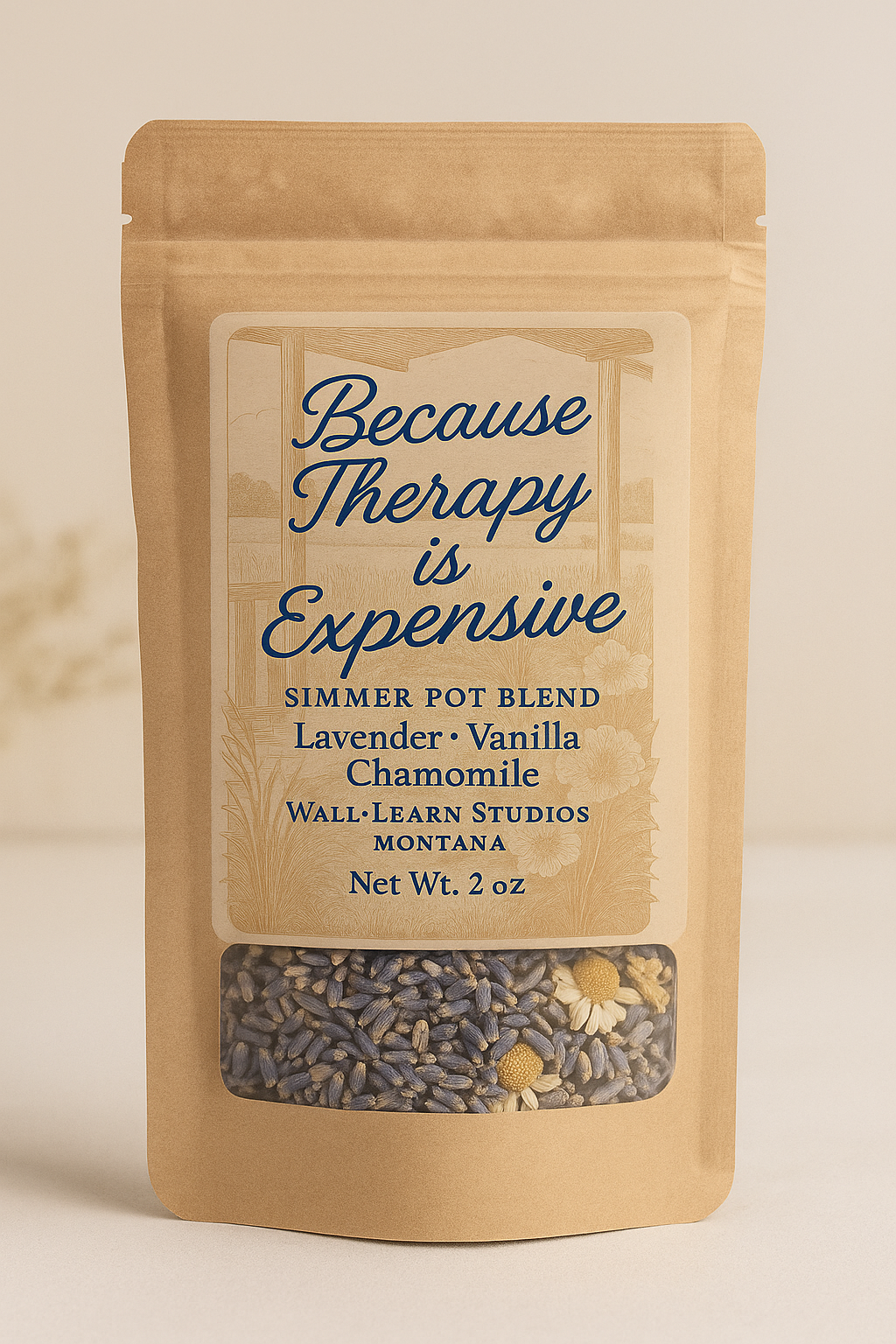 Because Therapy Is Expensive — Simmer Pot Blend (Lavender · Chamomile · Vanilla)